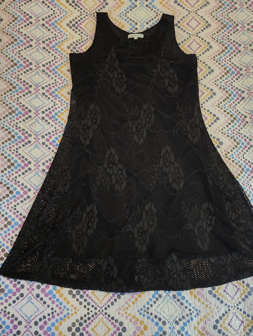 Cleo Little Black Lacy Cocktail Dress